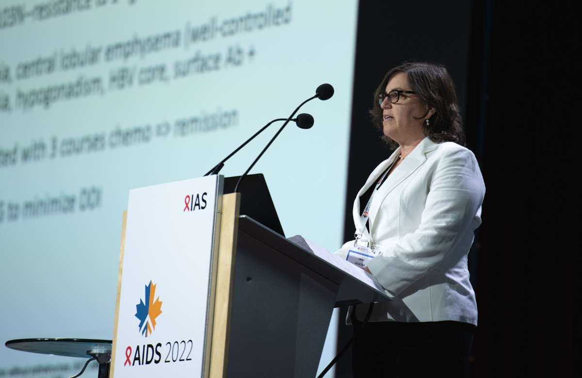 La doctora Jana Dickter, en la AIDS 2022. Foto: Photo©Steve Forrest/Workers’ Photos/IAS