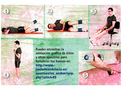 Imagen: Tabla de ejercicios para fortalecer tus huesos